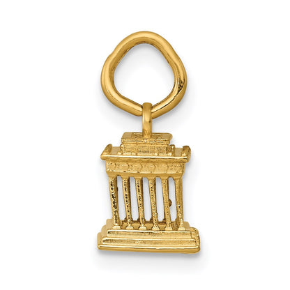 14K Yellow Gold Lincoln Memorial Charm