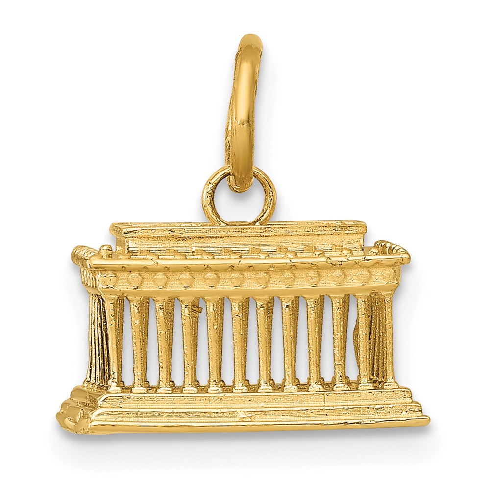 14K Yellow Gold Lincoln Memorial Charm