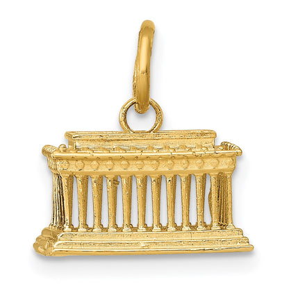14K Yellow Gold Lincoln Memorial Charm