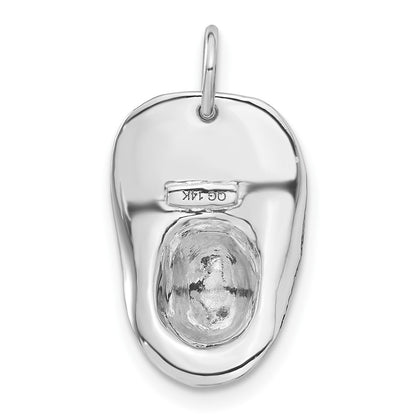 14k White Gold 14k White Gold 3-D Large Fireman's Hat Charm