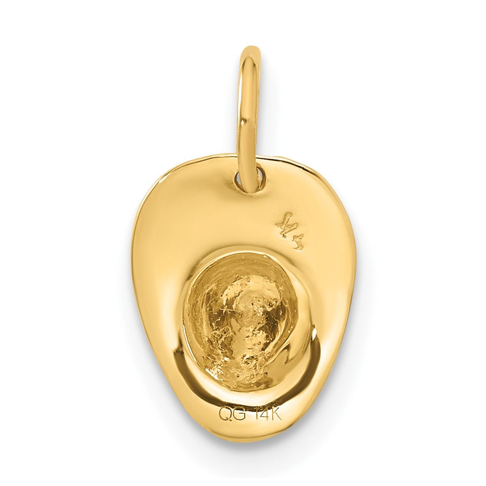 14K Yellow Gold 3D Fireman's Hat Charm