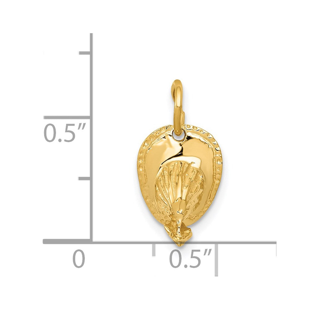 14K Yellow Gold 3D Fireman's Hat Charm