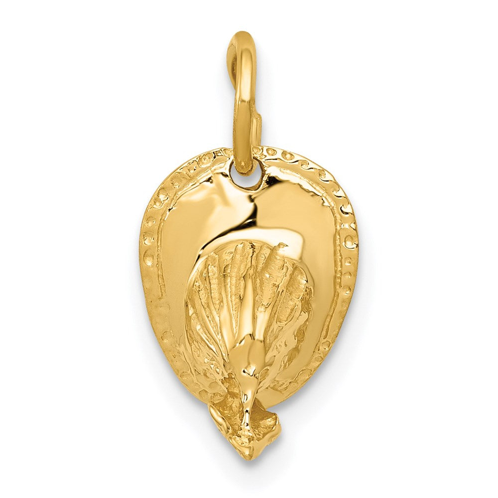 14K Yellow Gold 3D Fireman's Hat Charm