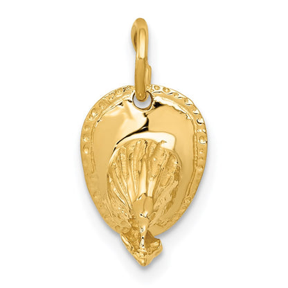 14K Yellow Gold 3D Fireman's Hat Charm