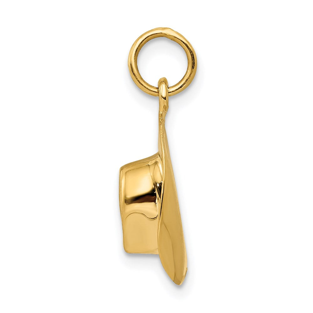 14K Yellow Gold Hat Charm