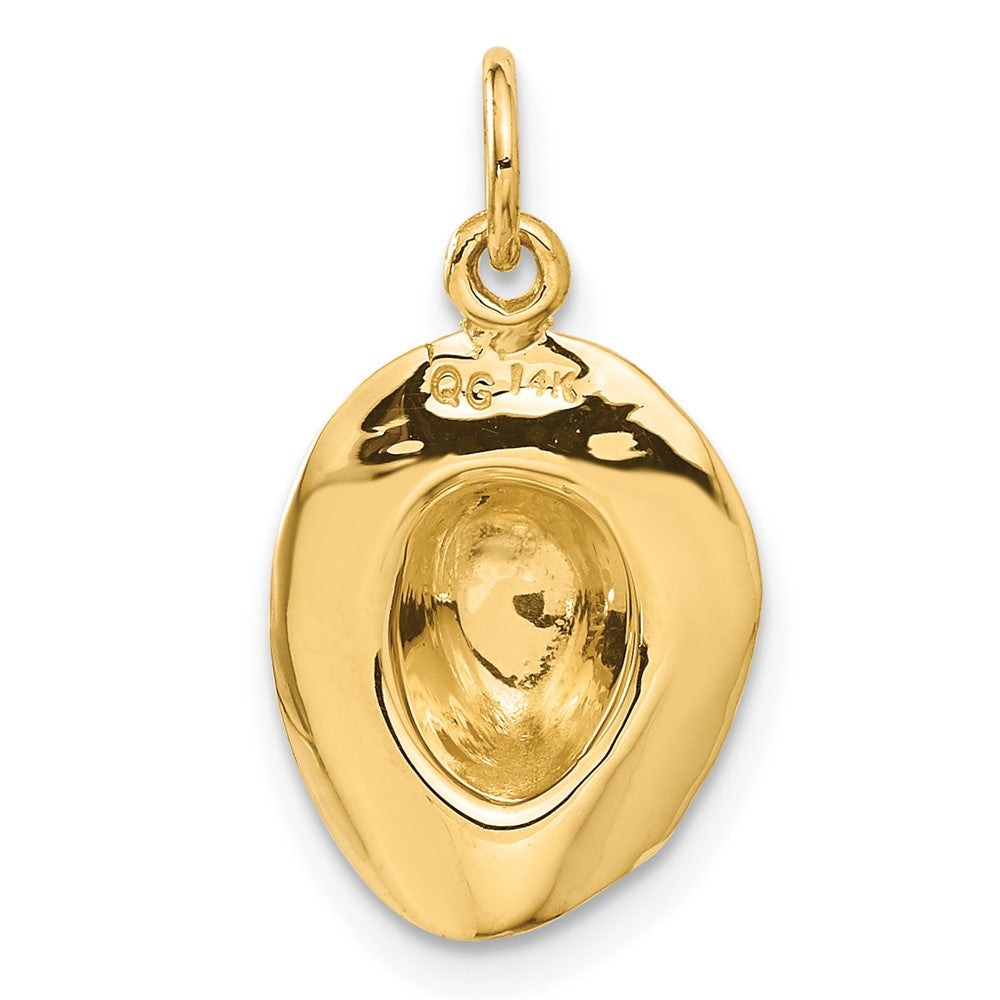 14K Yellow Gold Hat Charm