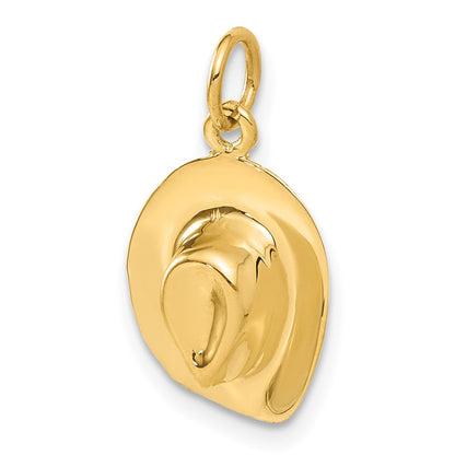 14K Yellow Gold Hat Charm