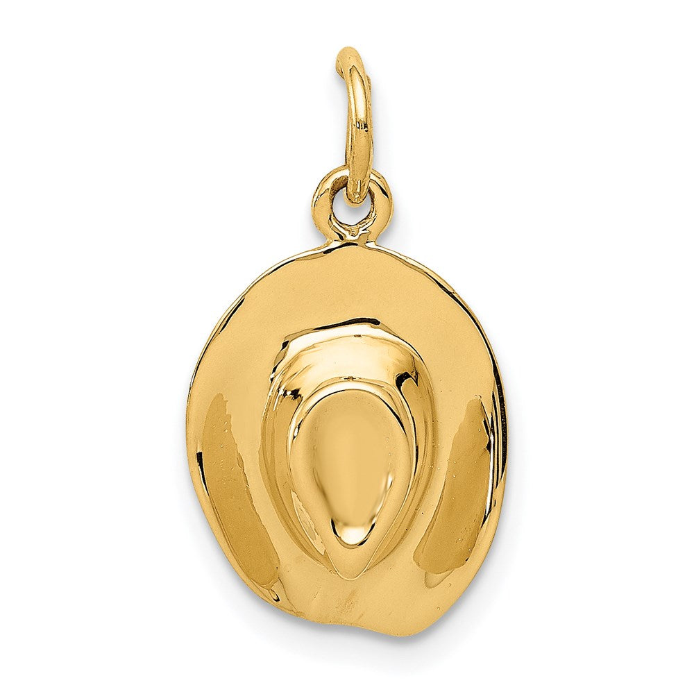 14K Yellow Gold Hat Charm