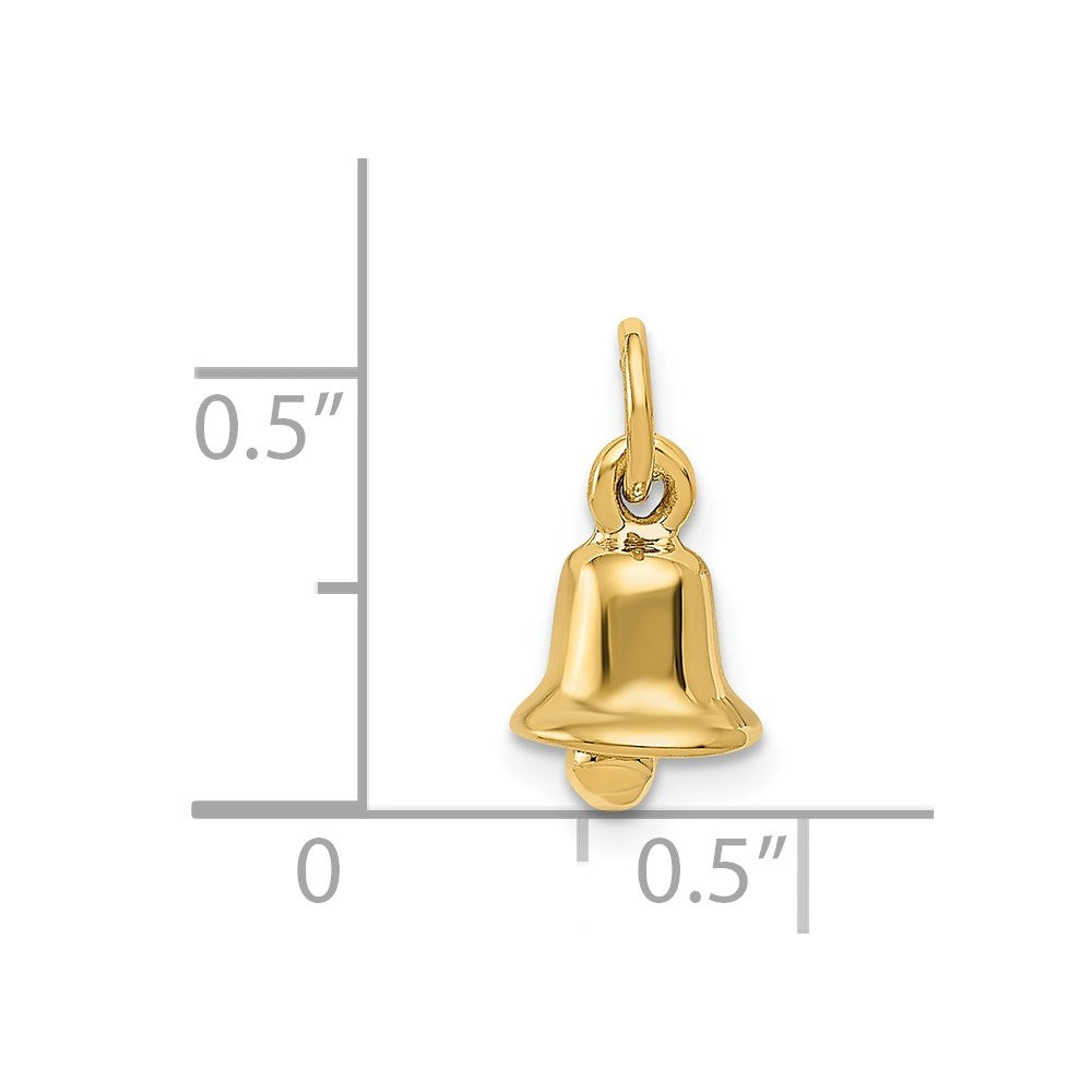 14k Yellow Gold 14k 3D Wedding Bell Charm