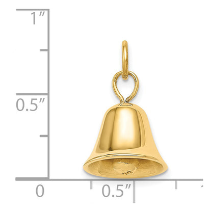 14k Yellow Gold 14k Moveable 3D Wedding Bell Charm