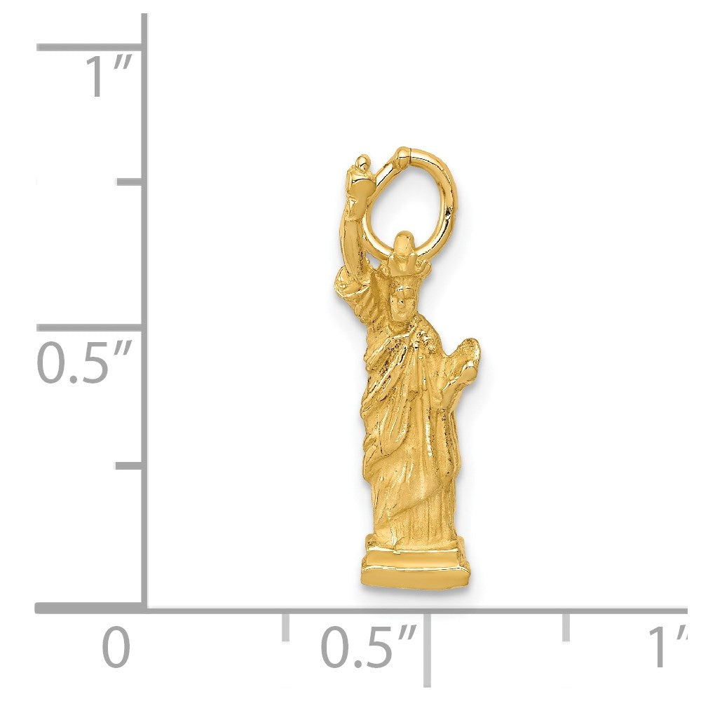 14k Yellow Gold 14k  3D Statue Of Liberty Charm