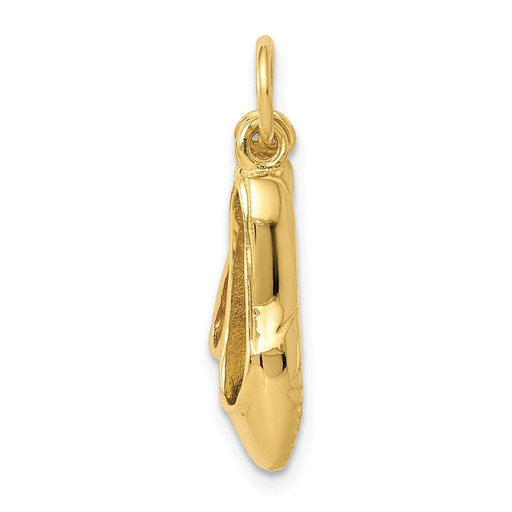 14K Yellow Gold 3D Ballet Slippers Charm