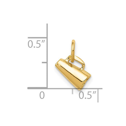 14K Yellow Gold 3D Megaphone Charm