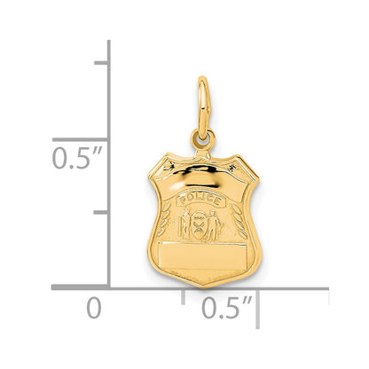 14k Yellow Gold 14k Police Badge Charm