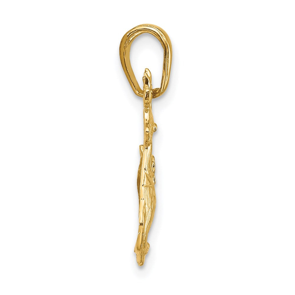 14k Yellow Gold 14k Polished Reindeer Pendant