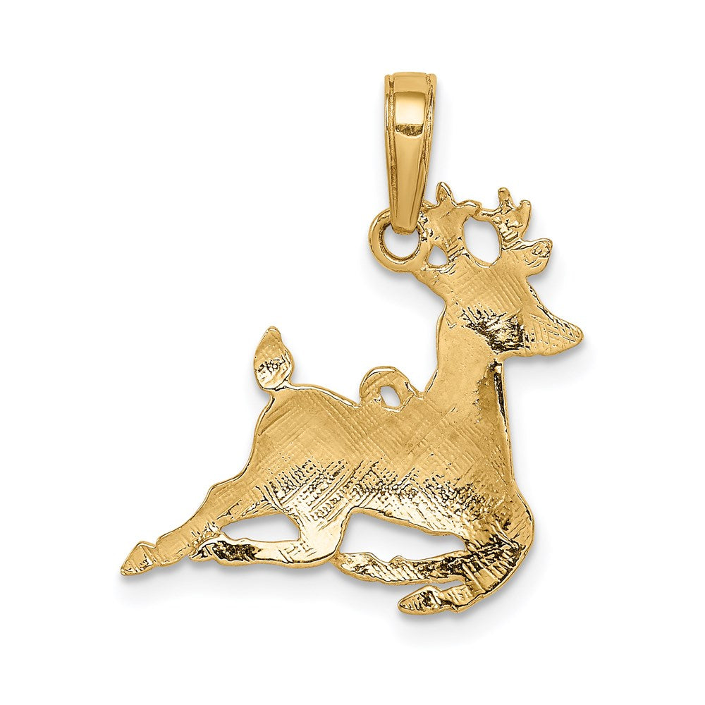14k Yellow Gold 14k Polished Reindeer Pendant