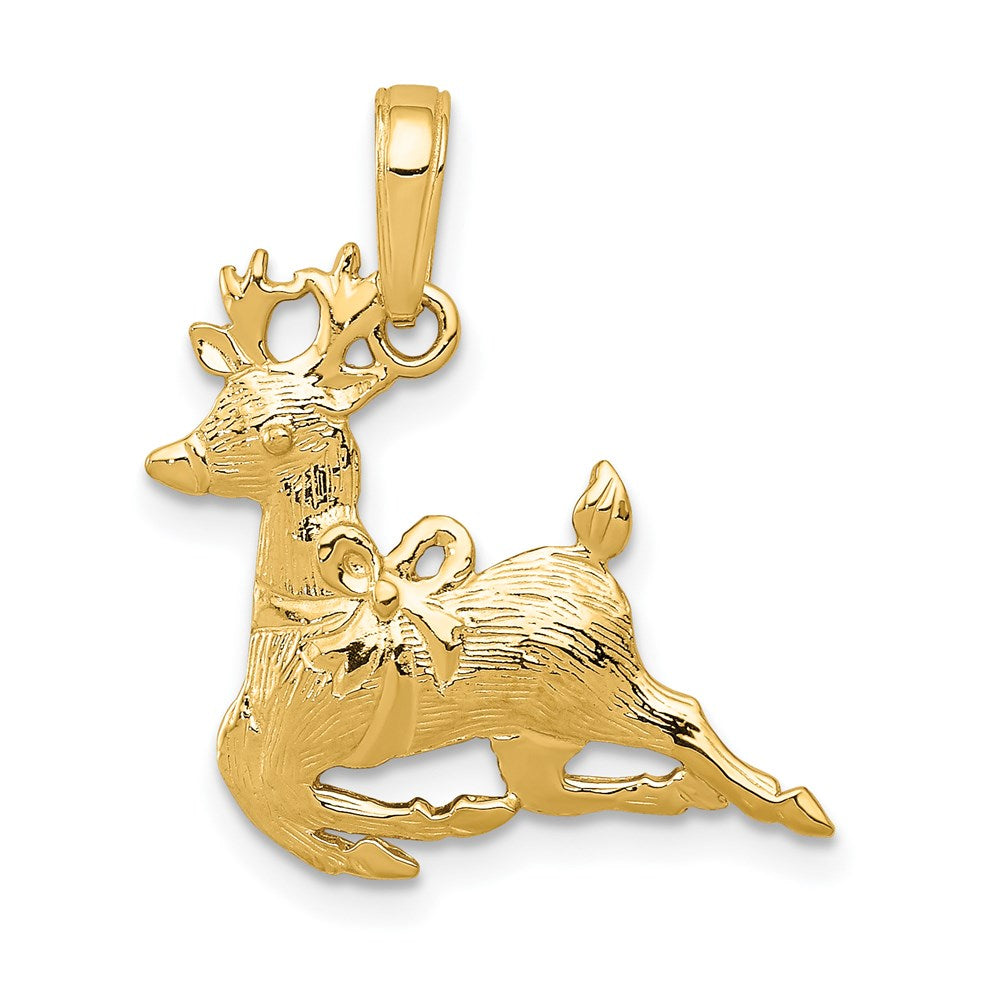 14k Yellow Gold 14k Polished Reindeer Pendant