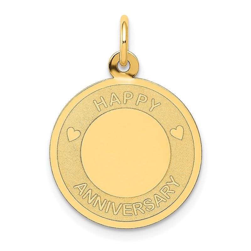 14K Yellow Gold Happy Anniversary Charm
