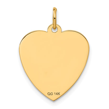 14k Yellow Gold 14k HAPPY BIRTHDAY Heart Disc Charm