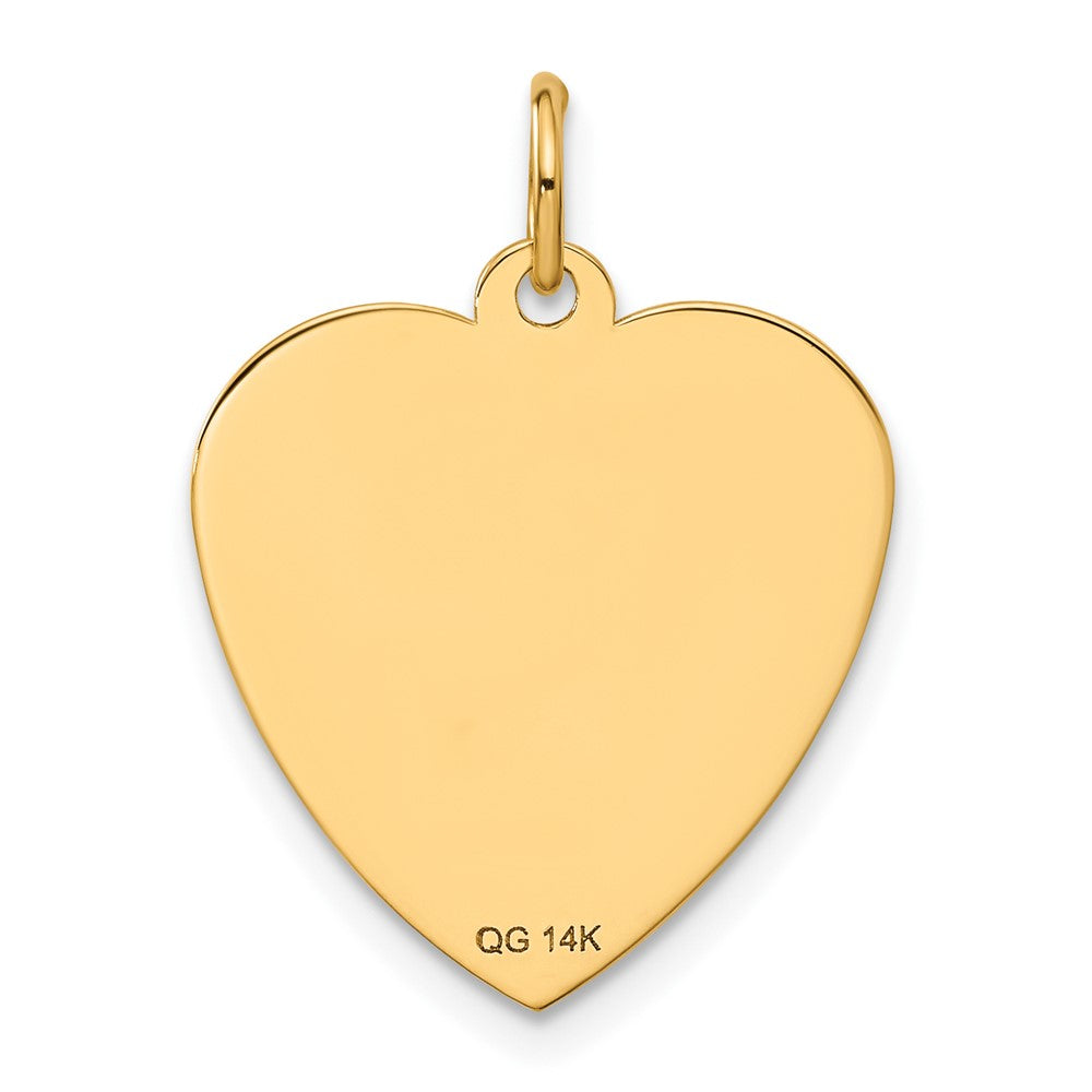 14K Yellow Gold Happy Birthday Heart Disc Charm
