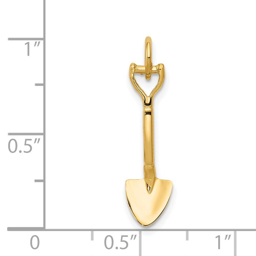 14k Yellow Gold 14k 3-D Spade Charm