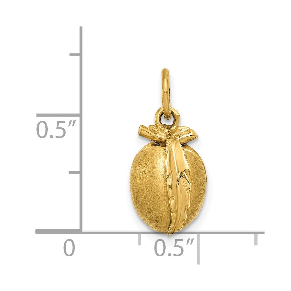 14k Yellow Gold 14k Peach Charm