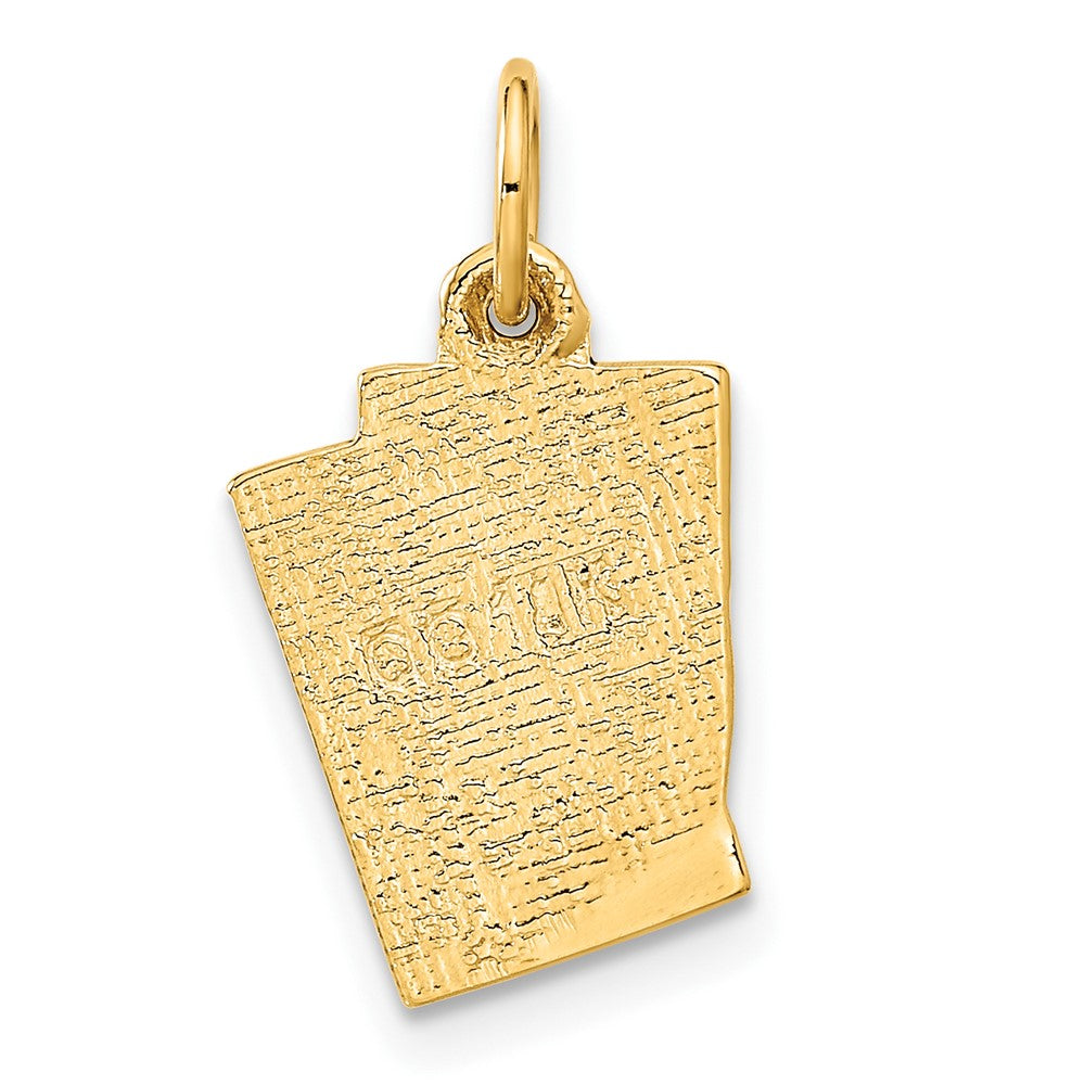 14k Yellow Gold 14k Enameled Blackjack Playing Cards Charm