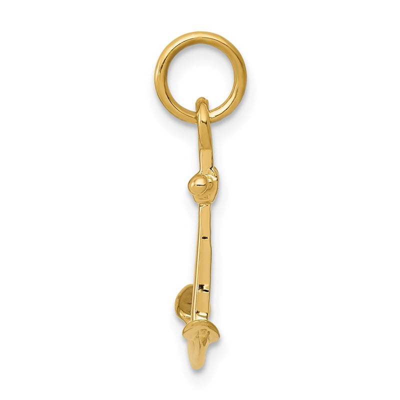 14k Yellow Gold 14K 3D Anchor Charm
