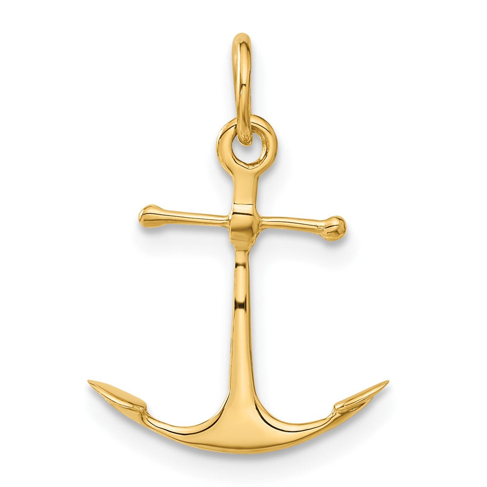14k Yellow Gold 14K 3D Anchor Charm