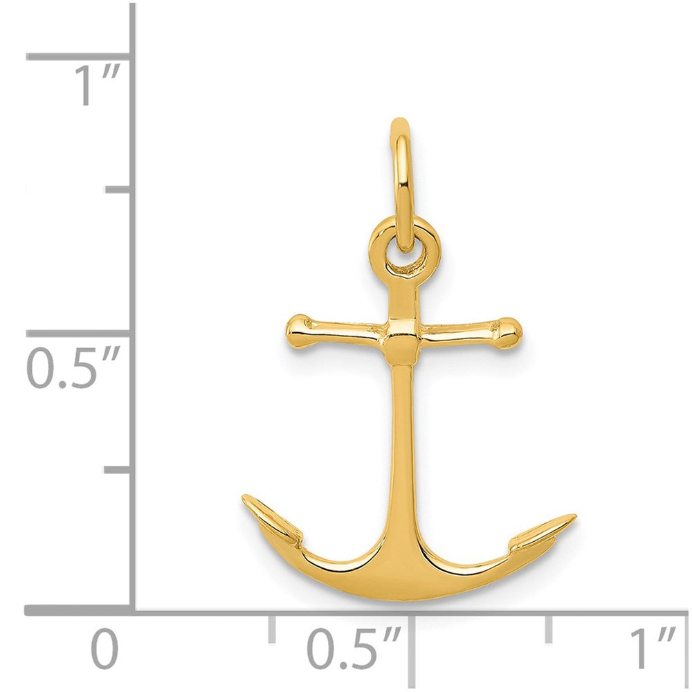 14k Yellow Gold 14K 3D Anchor Charm