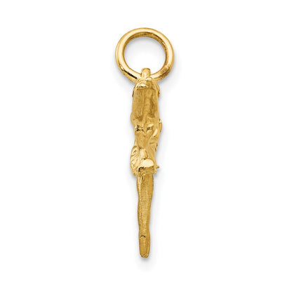 14k Yellow Gold 14K  3D Ballerina Charm