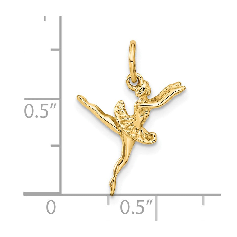 14k Yellow Gold 14K  3D Ballerina Charm