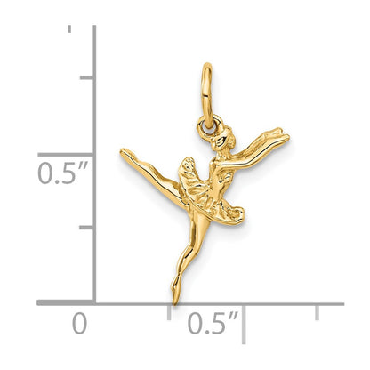 14k Yellow Gold 14K  3D Ballerina Charm