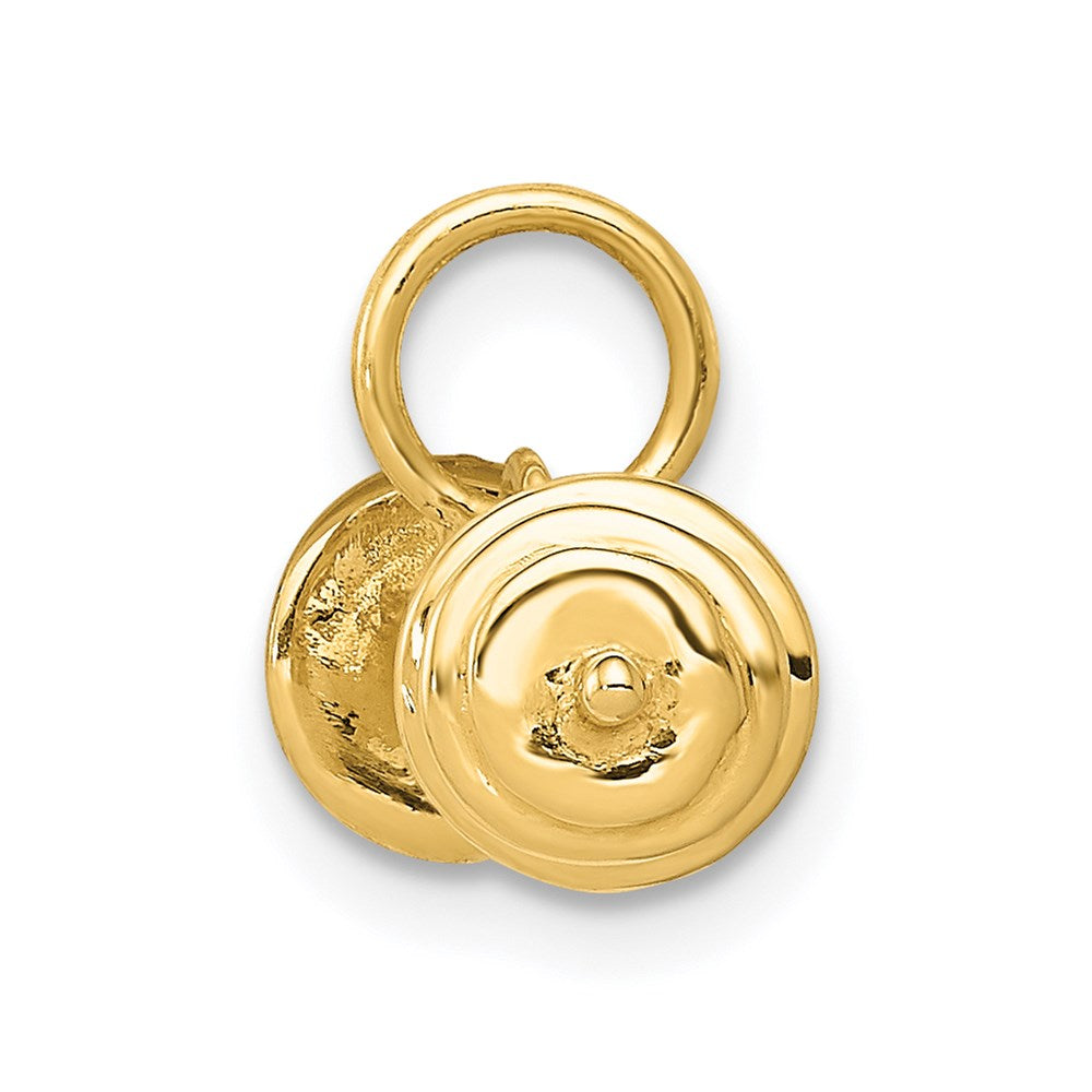 14k Yellow Gold 14K 3D Barbell Charm