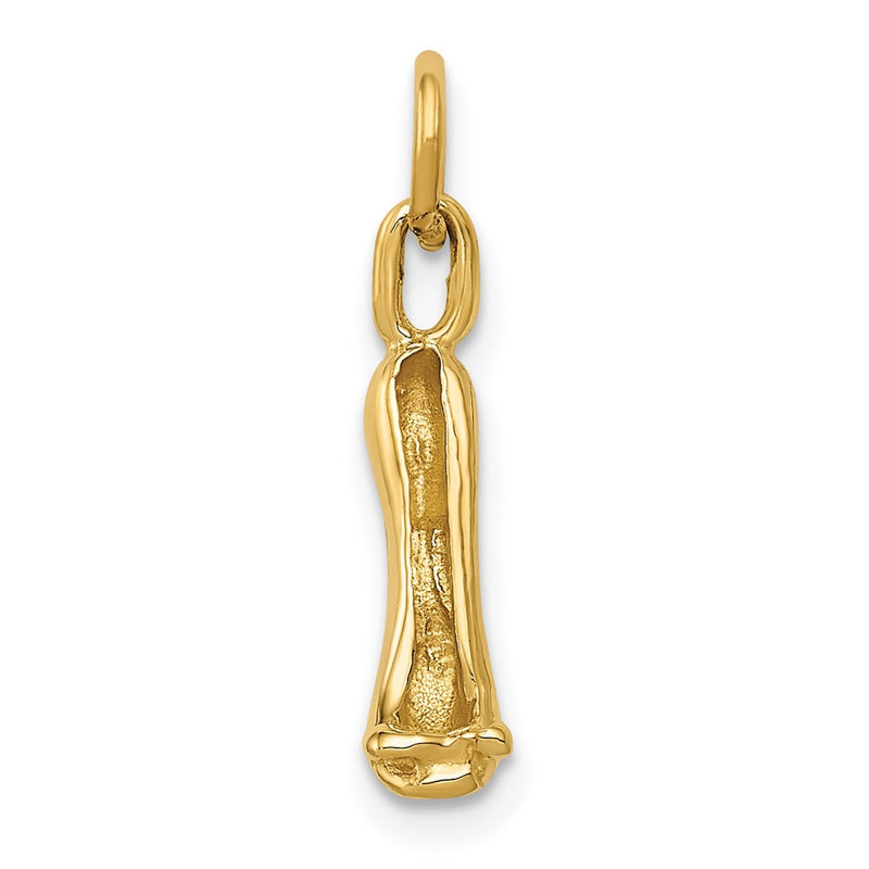 14k Yellow Gold 14K  3D High heel shoe Charm