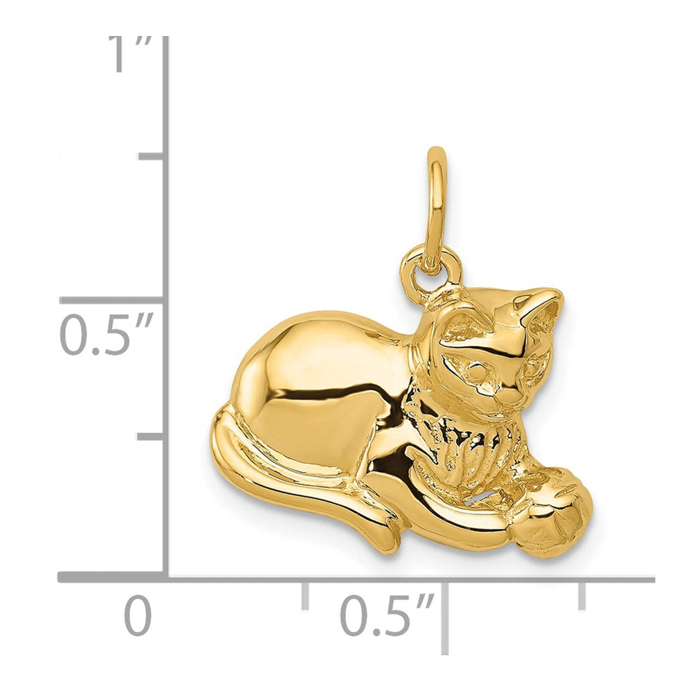 14k Yellow Gold 14k Cat Charm
