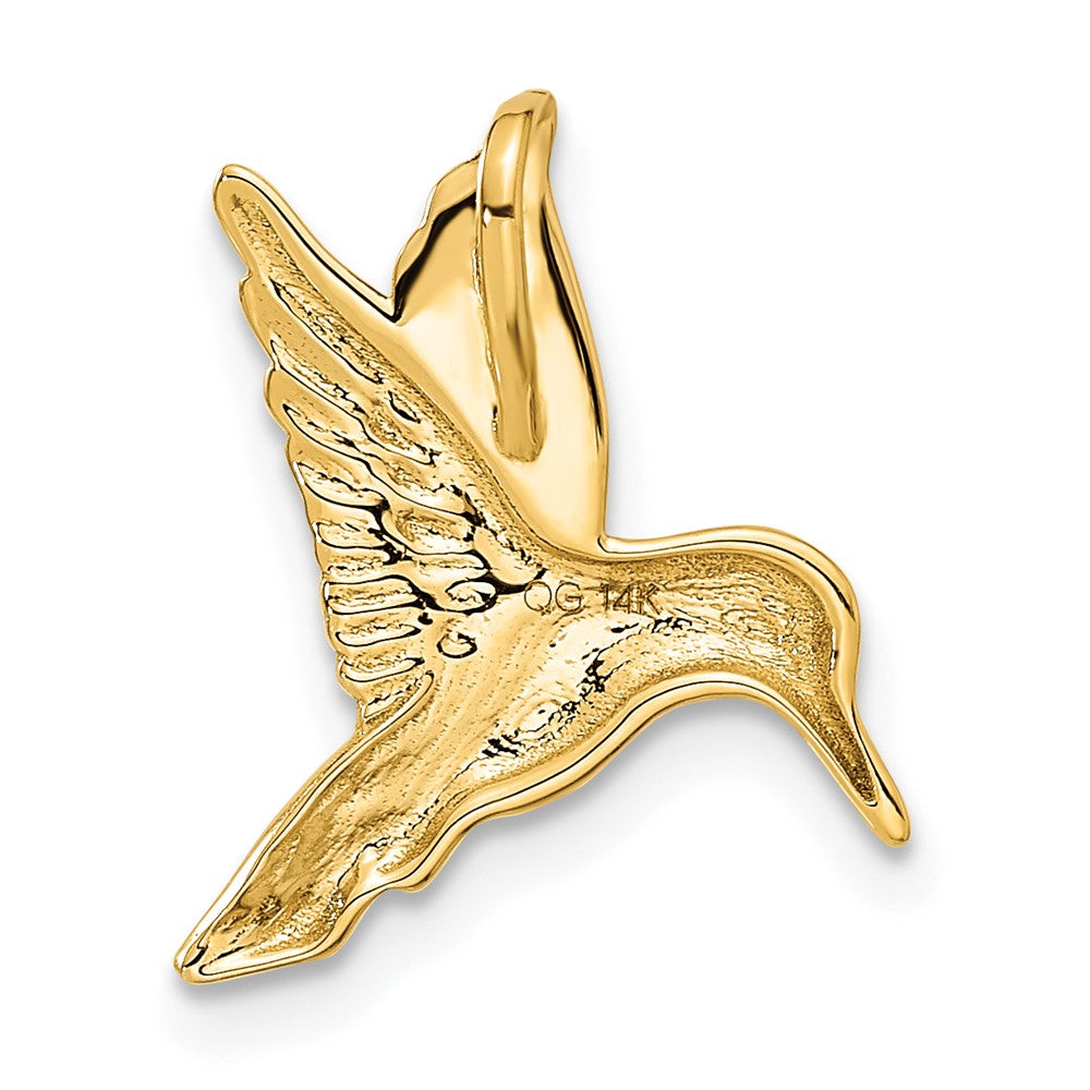 14k Yellow Gold 14k Hummingbird Chain Slide