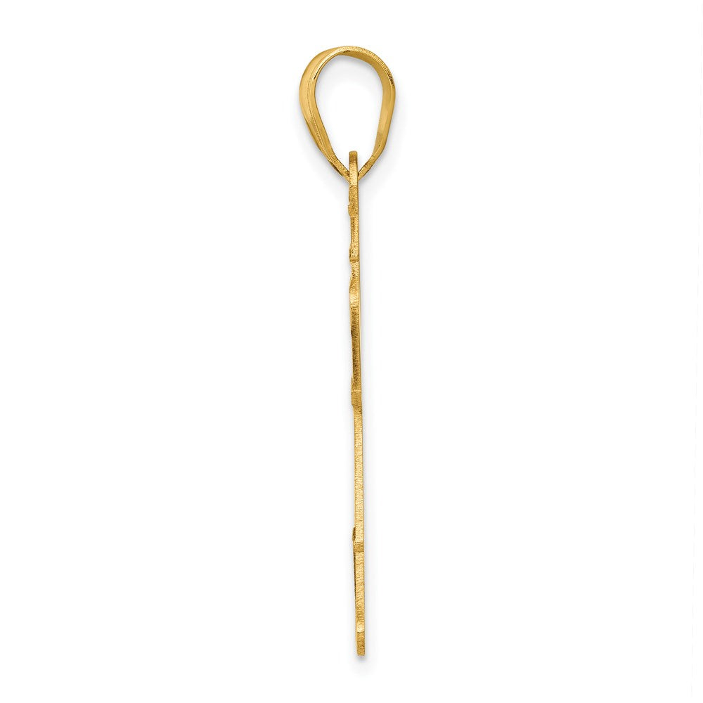 14k Yellow Gold 14k Laser Polished Boy with Hat Charm
