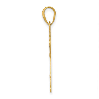 14k Yellow Gold 14k Laser Polished Boy with Hat Charm