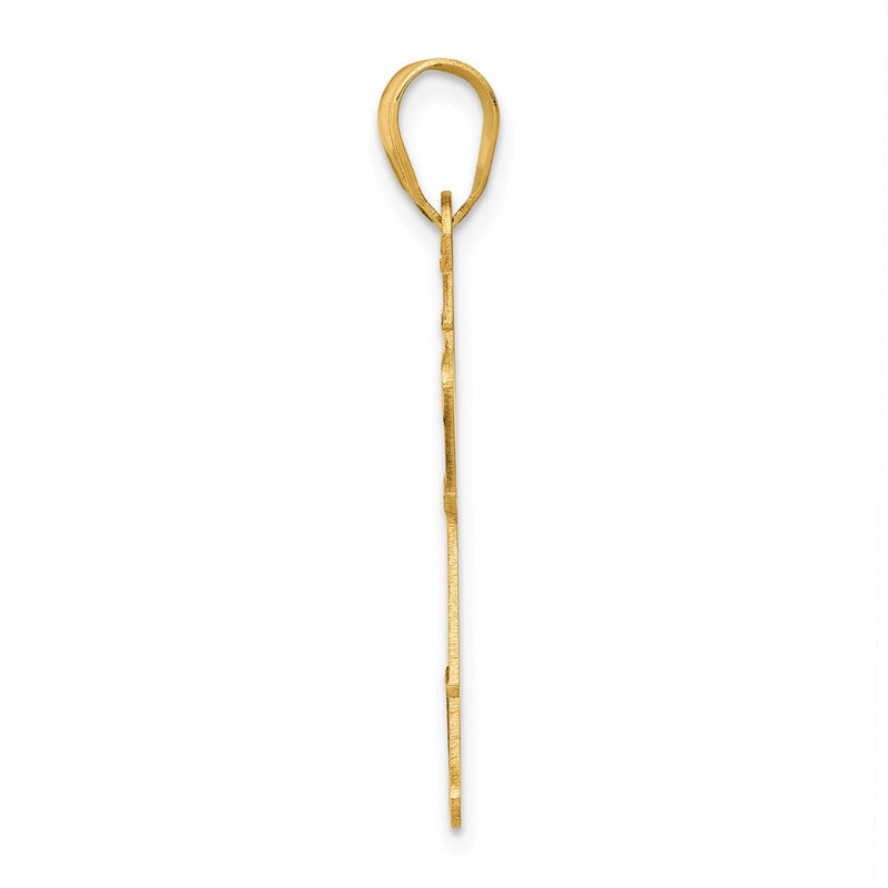 14k Yellow Gold 14k Laser Polished Boy with Hat Charm