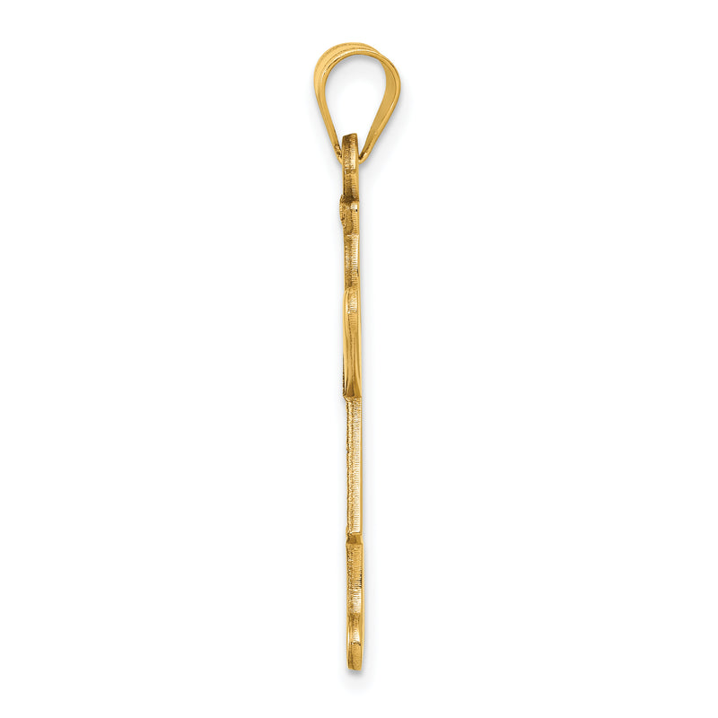 14k Yellow Gold 14k Laser Cut Girl Charm