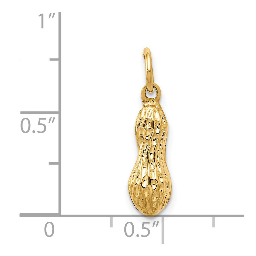 14k Yellow Gold 14k 3D Peanut Charm