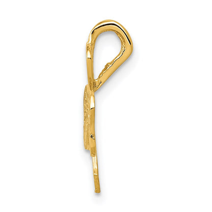14k Yellow Gold 14k Shamrock Chain Slide