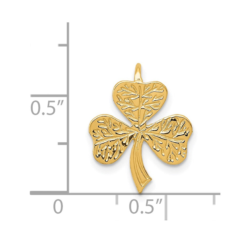 14k Yellow Gold 14k Shamrock Chain Slide