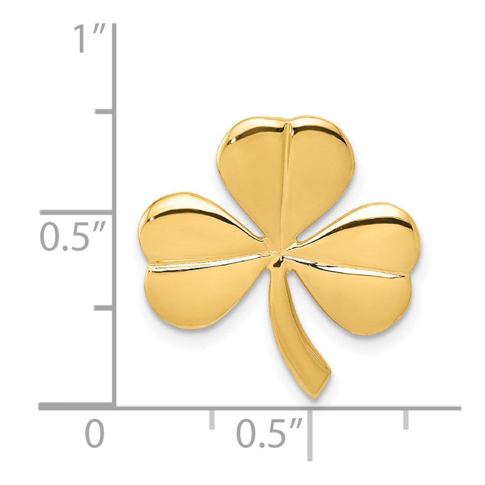 14k Yellow Gold 14k Shamrock Chain Slide