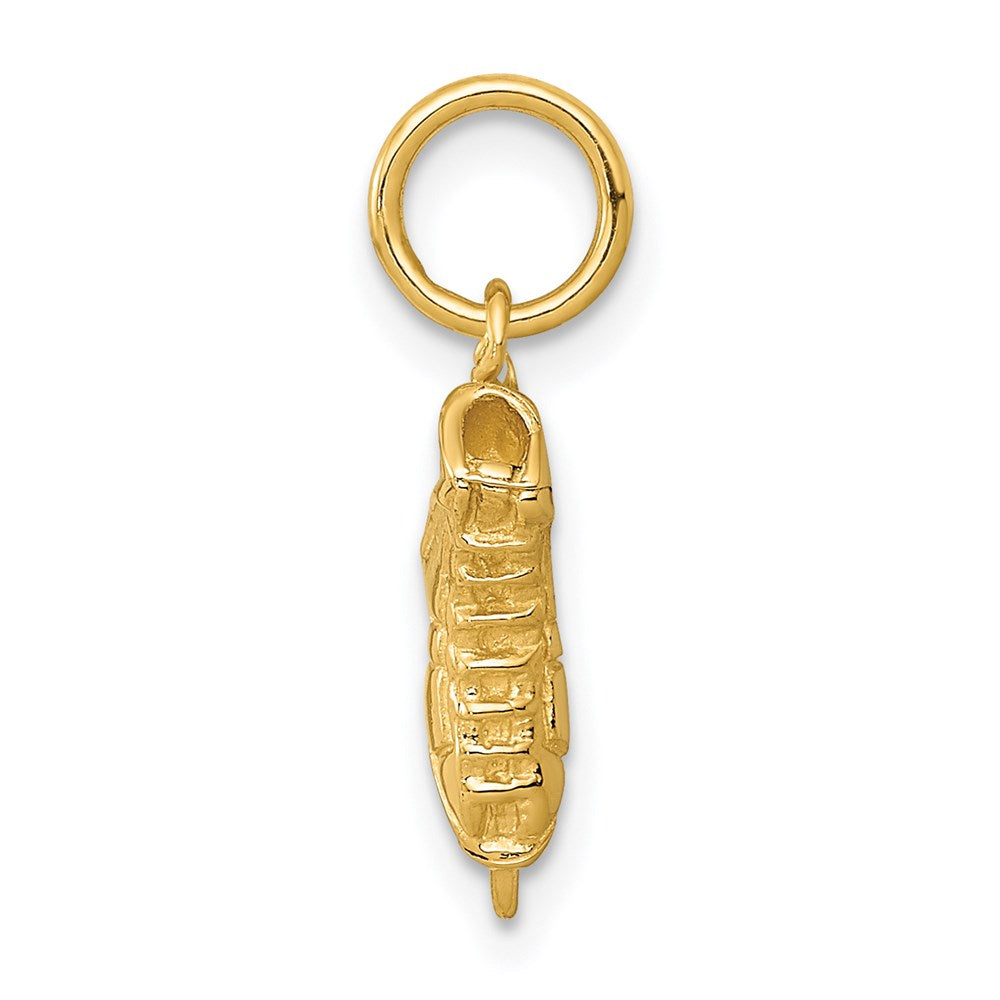 14k Yellow Gold 14K  3D Ice Skate Charm