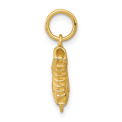 14k Yellow Gold 14K  3D Ice Skate Charm