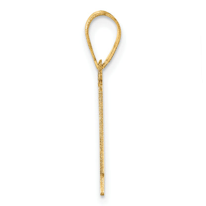 14k Yellow Gold 14k Polished Etched Number 1 Pendant