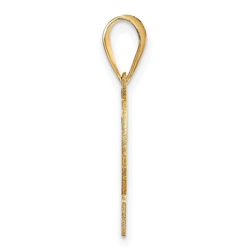 14k Yellow Gold 14k Polished Etched Number 2 Pendant