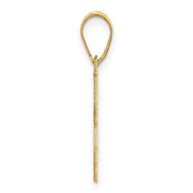 14k Yellow Gold 14k Polished Etched Number 3 Pendant